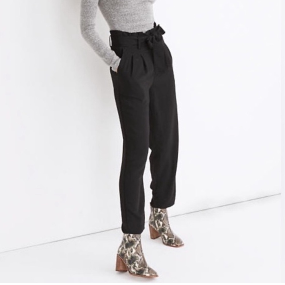 Madewell High Rise Drapey Paper Bag Pants Size 6